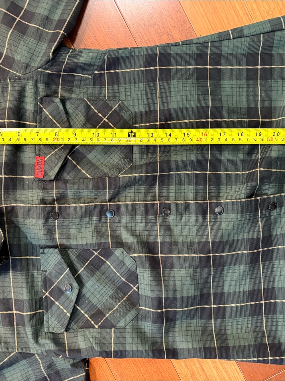 DIXXON Womens “The Ornament” Dark Green Plaid Button-Front Flannel Shirt medium - Picture 4 of 5